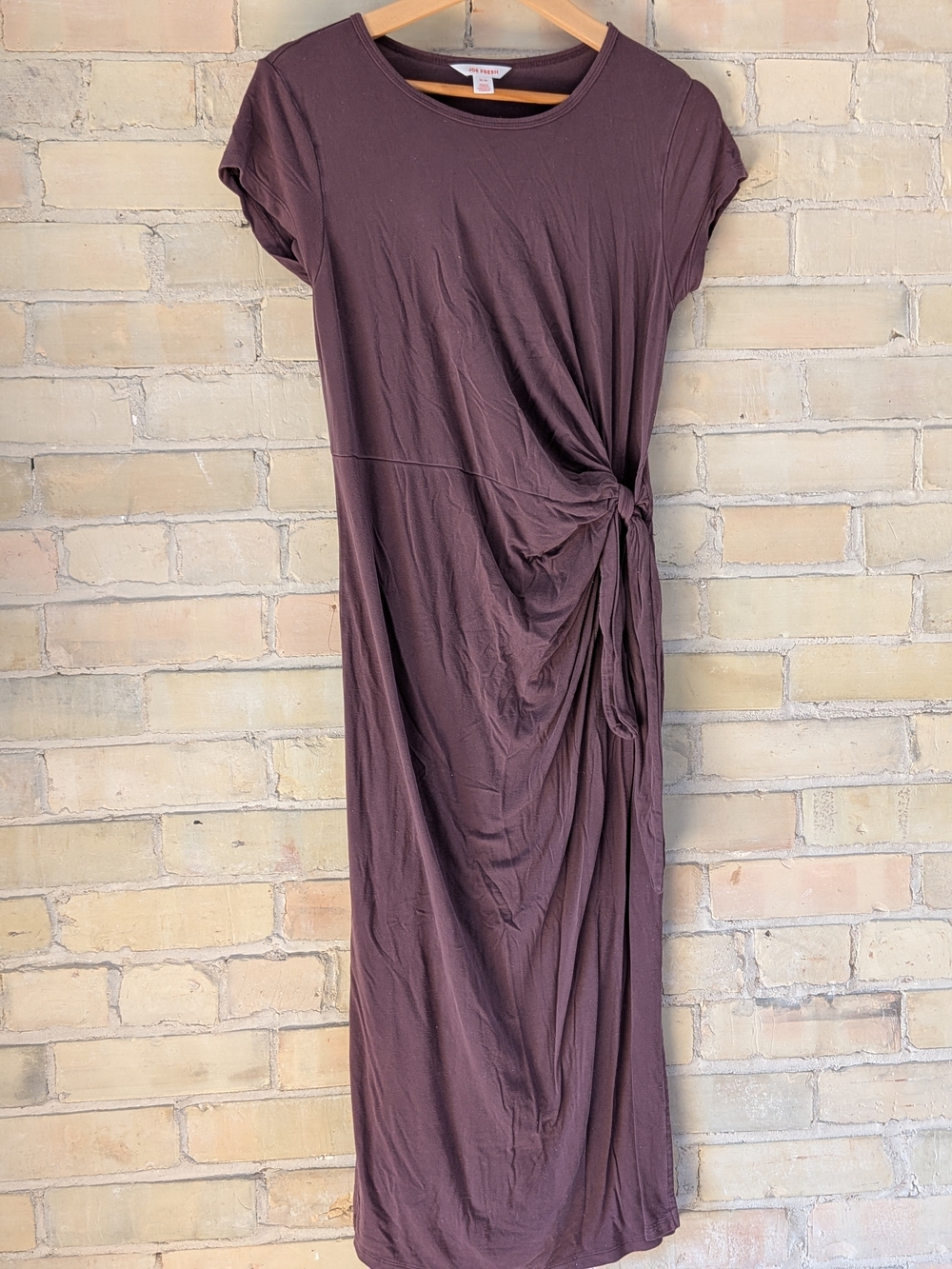 2 for $25 Joe Fresh Plum Side-Tie Midi Dress